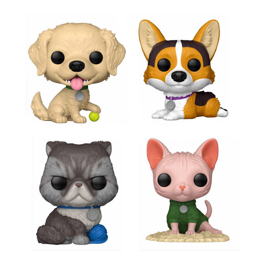 Funko Pop! Pets - Golden Retriever / Corgi / Persian / Sphynx