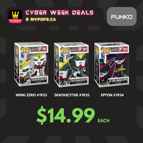 *CYBER WEEK* Funko Pop! Anime: Gundam W - Plus! Wing Zero #1933 / Deathscythe #1935 / Epyon #1934