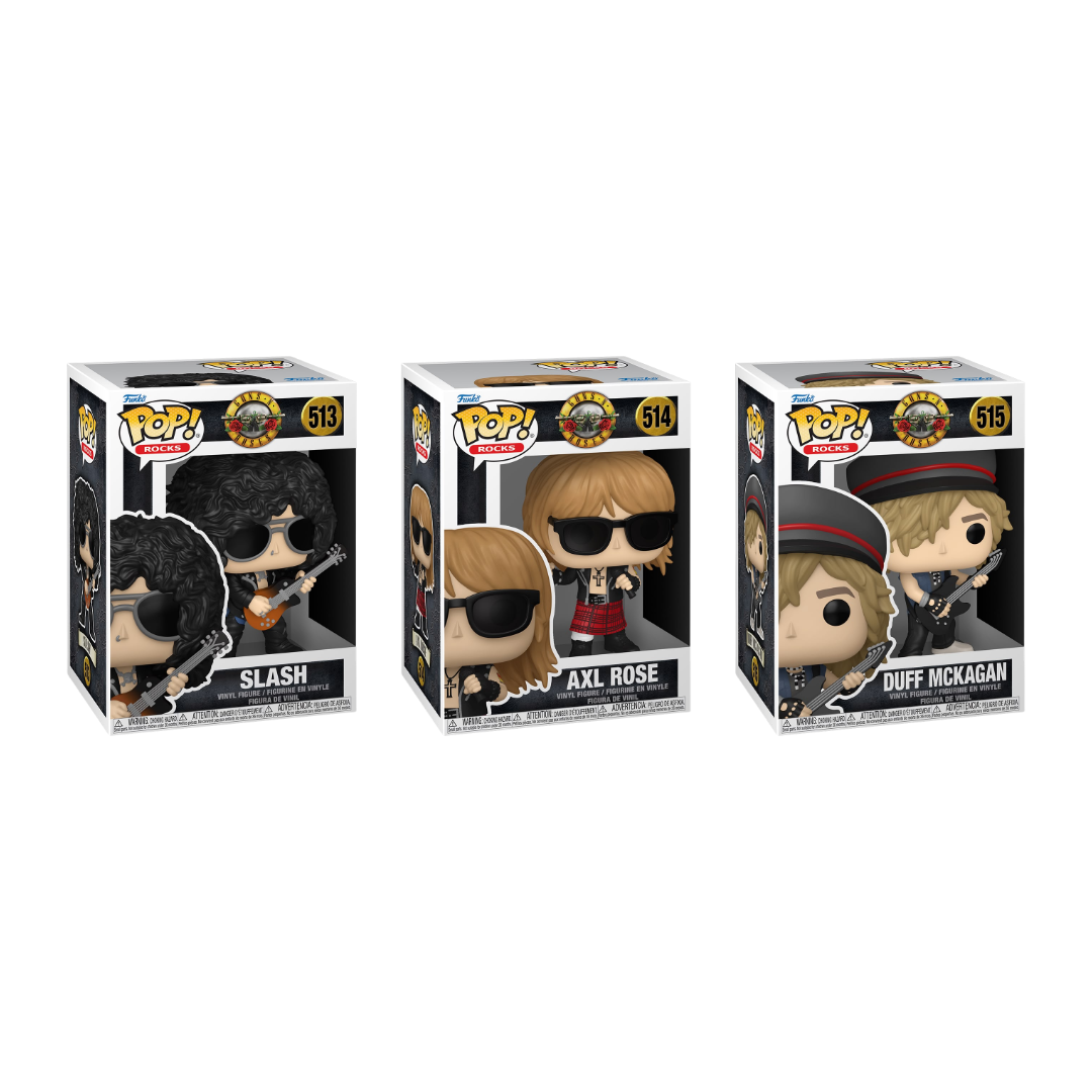 Funko Pop! Rocks: Guns N' Roses - Slash / Axl Rose / Duff McKagan *PREORDER*