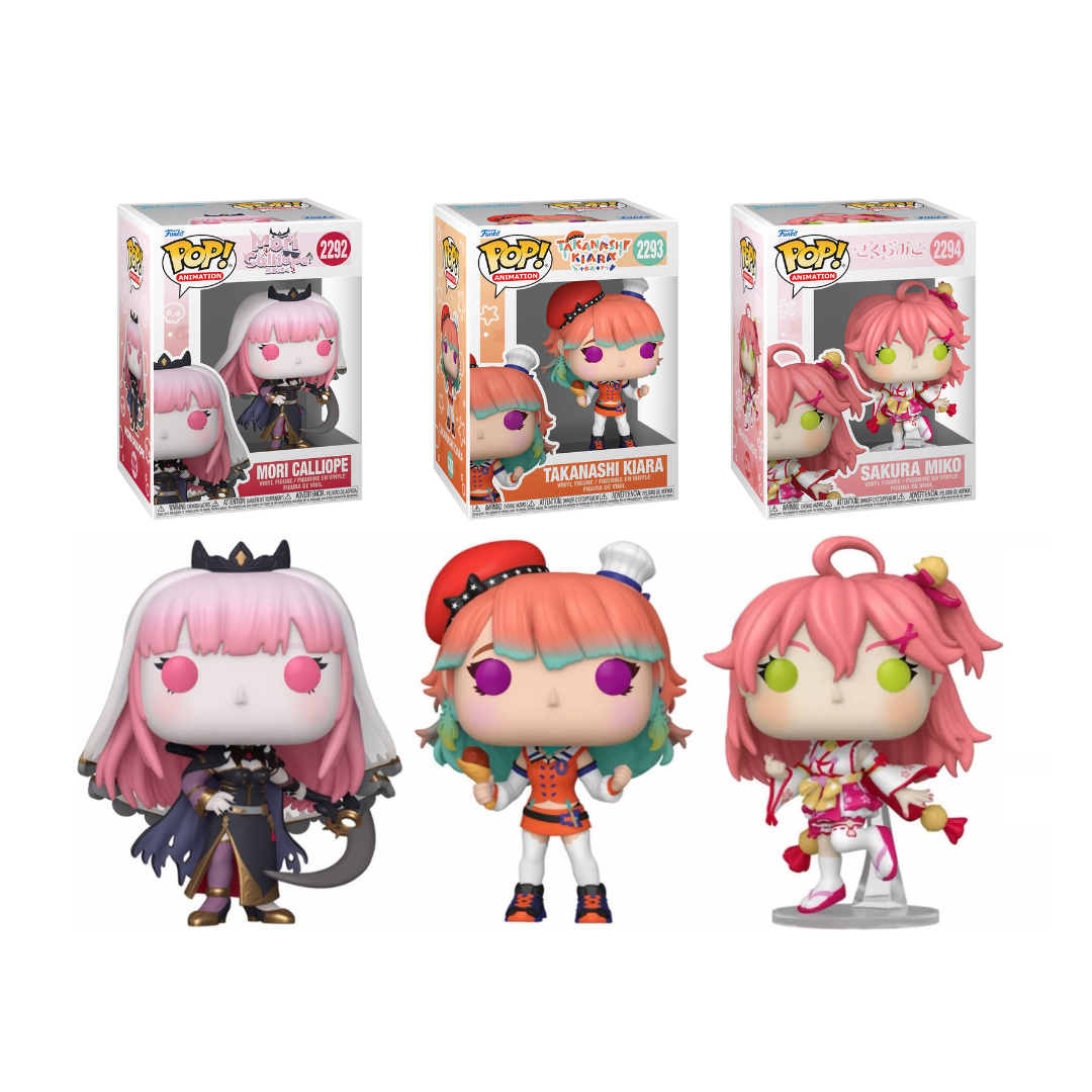 Funko Pop! Hololive - Mori Calliope / Takanashi Kiara / Sakura Miko