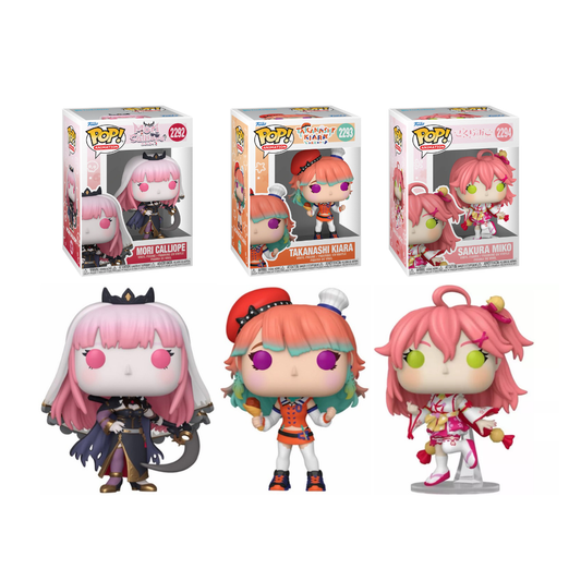 Funko Pop! Hololive - Mori Calliope / Takanashi Kiara / Sakura Miko