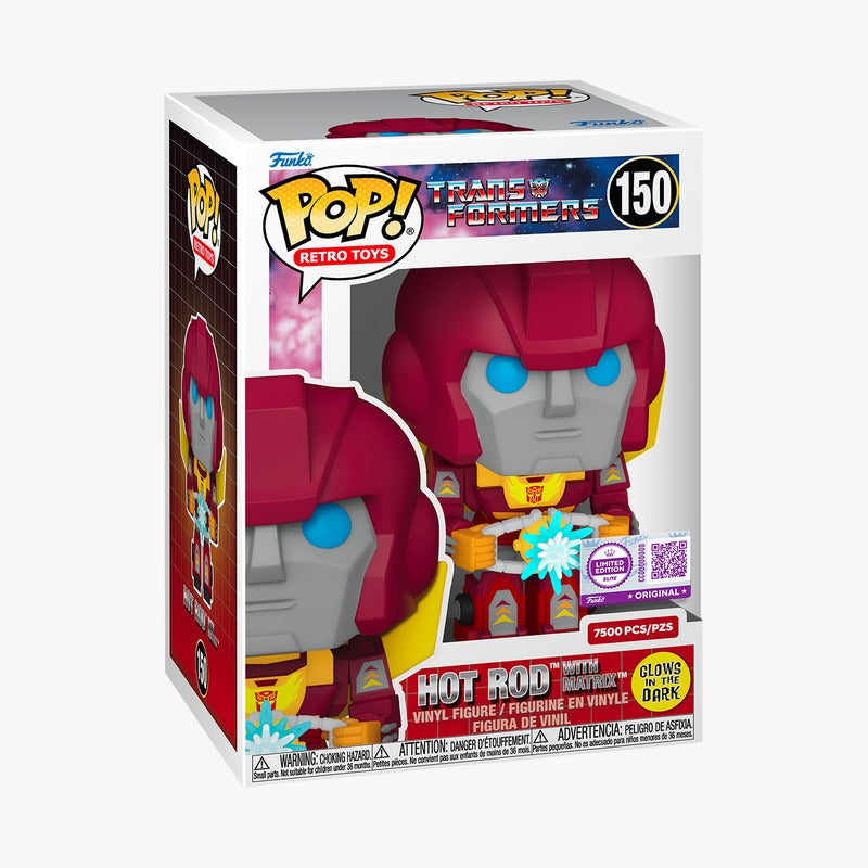 Funko Pop! Retro Toys: Transformers - Hot Rod with Matrix #150 [Funko Limited Edition 7,500pcs - GITD]