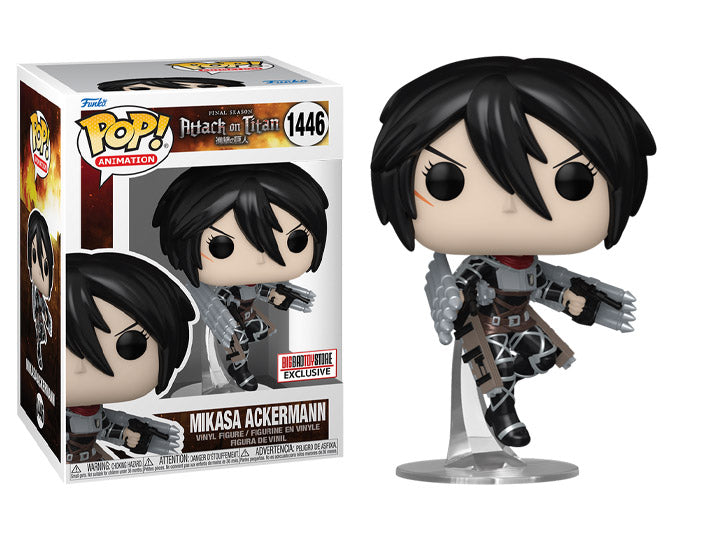 Funko Pop! Anime: Attack On Titan - Mikasa Ackermann (Metallic) #1446 [BigBadToyStore Exclusive]