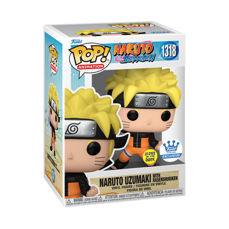 Funko Pop! Anime: Naruto - Naruto Uzumaki with Rasenshuriken #1318 [Funko Shop Exclusive - GITD]