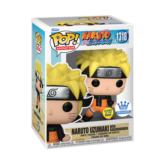 Funko Pop! Anime: Naruto - Naruto Uzumaki with Rasenshuriken #1318 [Funko Shop Exclusive - GITD]