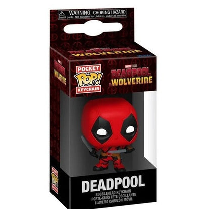 Funko Pop! Marvel: Deadpool & Wolverine - Deadpool with Headpool #1400 / Dogpool #1401 / Kidpool #1402 / Wolverine with Babypool #1403 / Pocket Pop! Keychain Deadpool