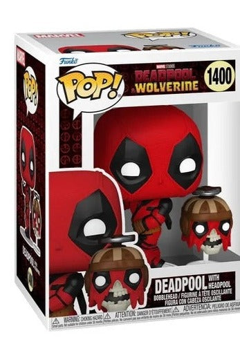 Funko Pop! Marvel: Deadpool & Wolverine - Deadpool with Headpool #1400 / Dogpool #1401 / Kidpool #1402 / Wolverine with Babypool #1403 / Pocket Pop! Keychain Deadpool