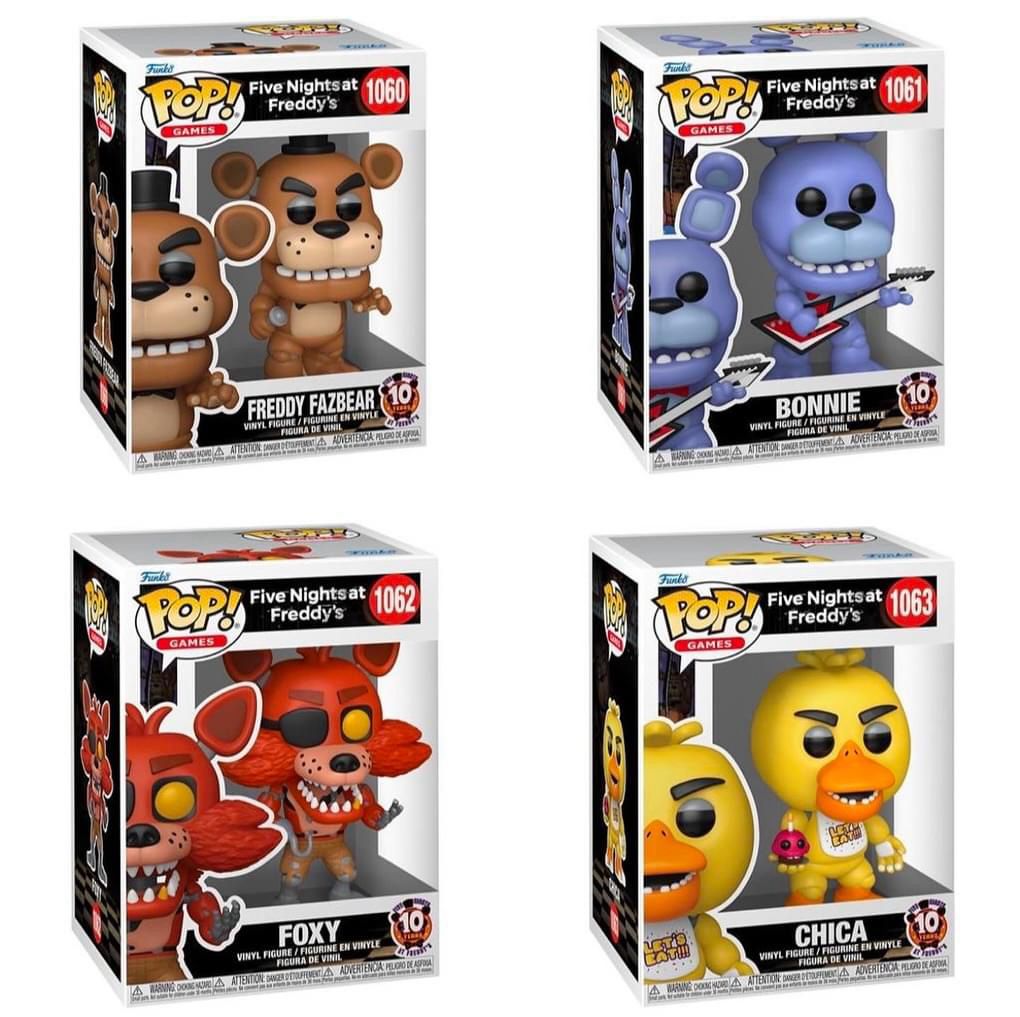 Funko Pop! Five Nights at Freddy's - Freddy Fazebear #1060 / Bonnie #1061 / Foxy #1062 / Chica #1063