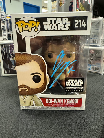 FUNKO POP! Star Wars Obi Wan Kenobi Smuggler’s Bounty Exclusive # 214 [SIGNED by Ewan McGregor] SWAU authentic *FREE SHIPPING*