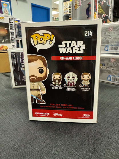 FUNKO POP! Star Wars Obi Wan Kenobi Smuggler’s Bounty Exclusive # 214 [SIGNED by Ewan McGregor] SWAU authentic