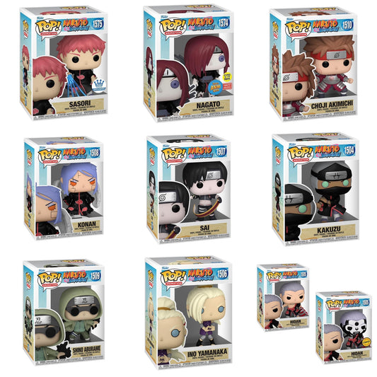 Funko Pop! Anime: Naruto - Kakuzu / Hidan / Ino Yamanaka / Sai / Konan / Shino / Choji / Nagato / Sasori