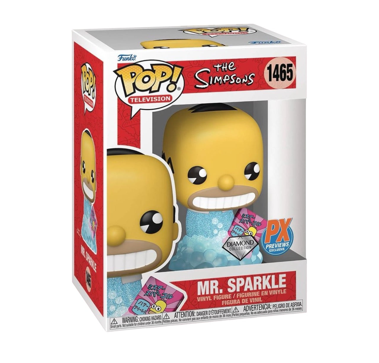 Funko Pop! The Simpsons - Mr. Sparkle (Diamond Glitter) #1465 [PX Previews Exclusive]