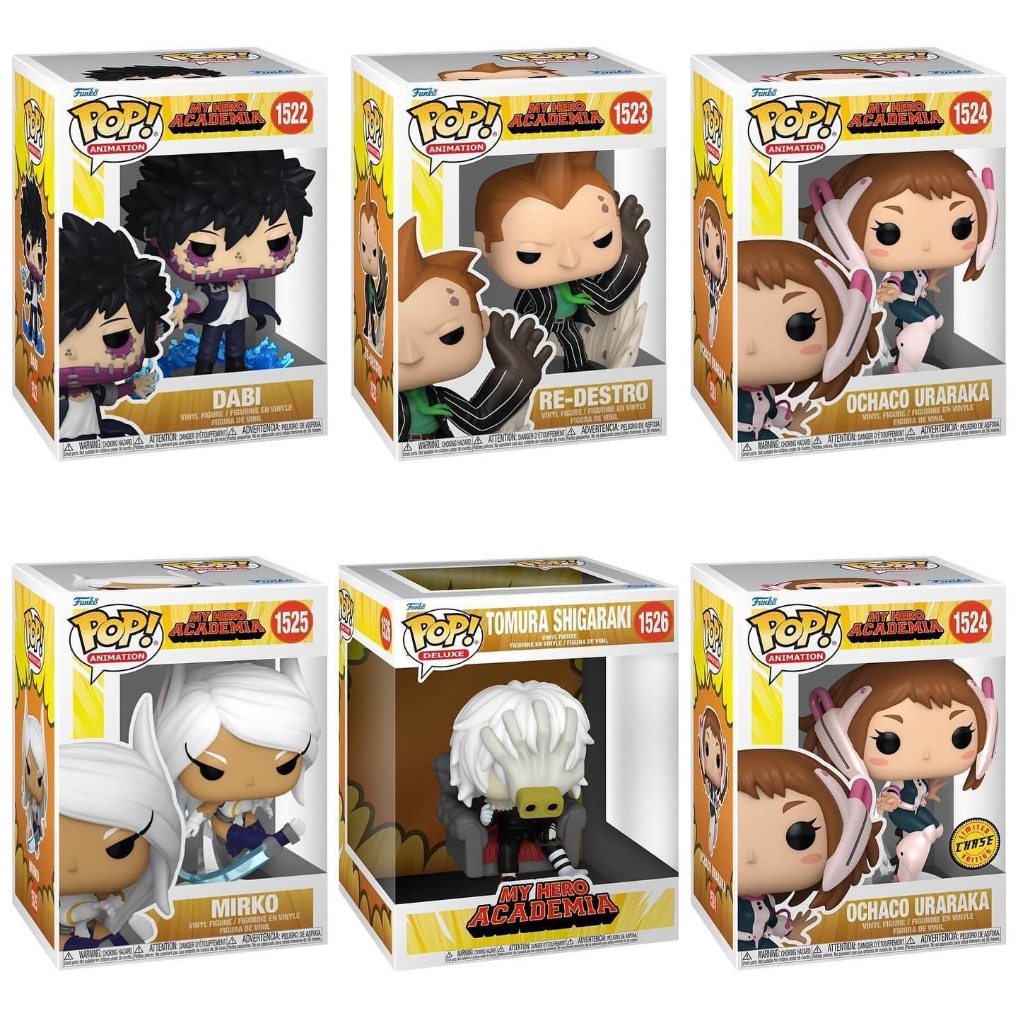 Funko Pop! ANIMATION MY HERO ACADEMIA OCHACO - DABI - MR DESTRO - TOMURA IN CHAIR - MIRKO  *PREORDER*