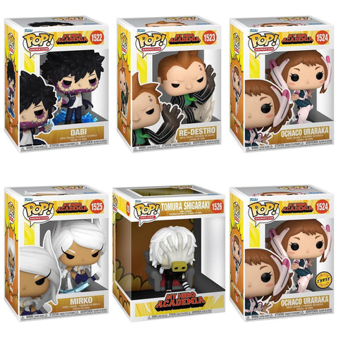 Funko Pop! ANIMATION MY HERO ACADEMIA OCHACO - DABI - MR DESTRO - TOMURA IN CHAIR - MIRKO  *PREORDER*