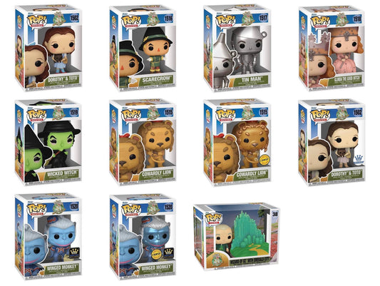 Funko Pop! Movies: Wizard of Oz - Dorothy & Toto #1502 / Cowardly Lion #1515 / Scarecrow #1516 / Tin Man #1517 / Glinda The Good Witch #1518 / Wicked Witch #1519 / Wizard of Oz with Emerald City #38