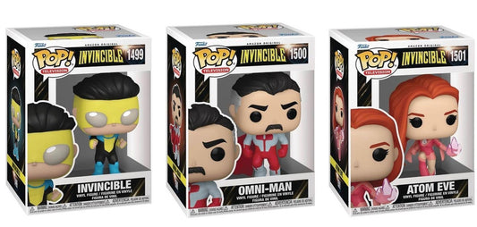 Funko Pop! Invincible - Omni-Man #1500 / Atom Eve #1501 / Invincible with Fists #1499