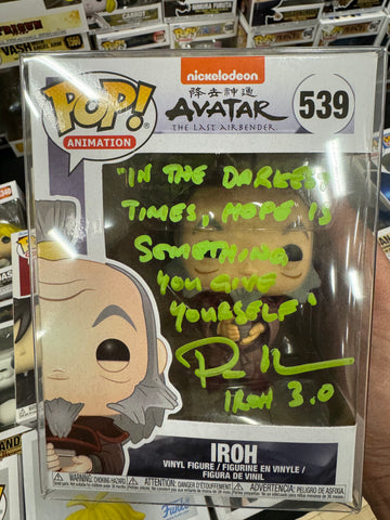 FUNKO POP! AVATAR LAST AIRBENDER IROH **voice actor PAUL SUN-HYUNG LEE AUTOGRAPHED**