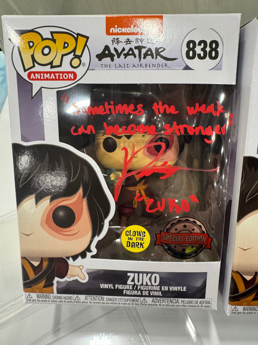 FUNKO POP! AVATAR LAST AIRBENDER ZUKO **LIVE ACTION actor DALLAS LIU AUTOGRAPHED** JSA AUTHENTICATED