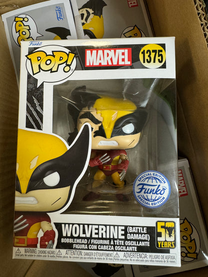 Funko Pop! Marvel - Wolverine (Battle Damage Torn Suit) #1375 [MyPops Exclusive]