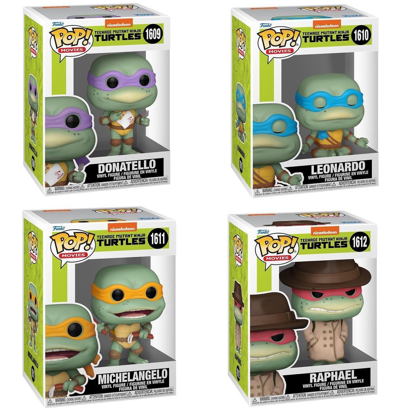 FUNKO POP! Nickelodeon: Teenage Mutant Ninja Turtles - Donatello #1609 / Leonardo #1610 / Michelangelo #1611 / Raphael #1612 **PREORDER**