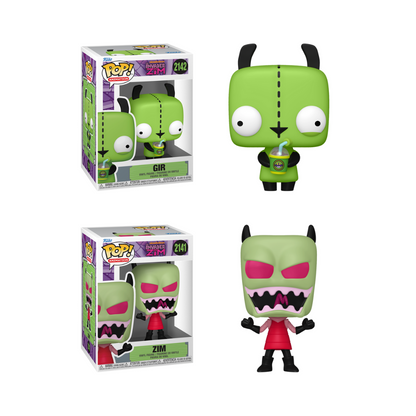 Funko Pop! Animation: Invader Zim - Gir (Dog Disguise) / Zim