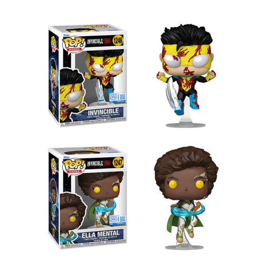 Funko Pop! Games: Invincible VS - Invincible (Flying Kick) / Ella Mental *PREORDER*