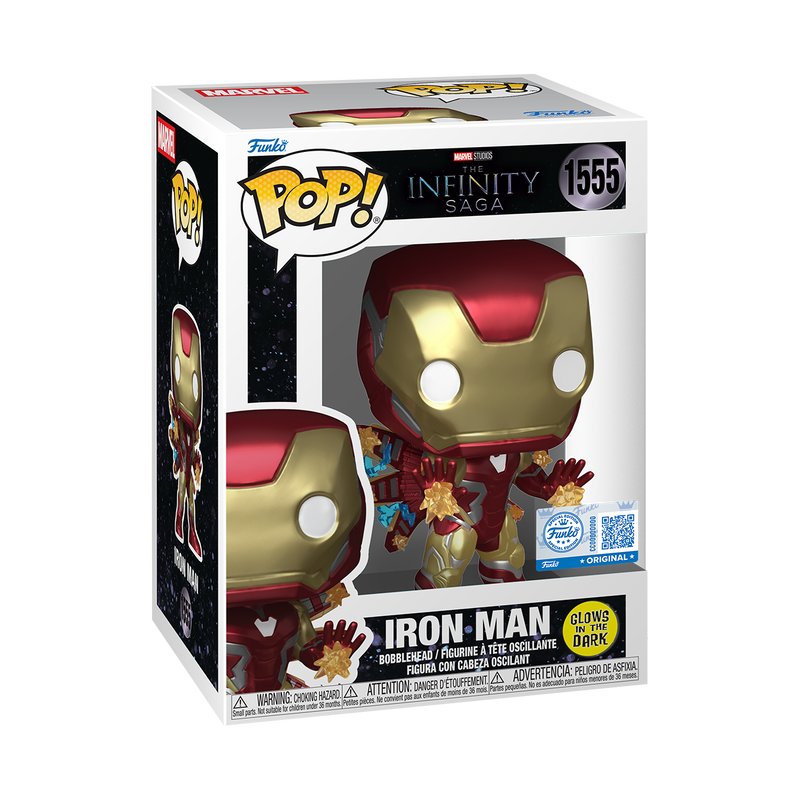 Funko Pop! Marvel: Iron Man - Plus! Iron Man #1555 [Funko Special Edition - Glow-In-The-Dark (GITD)]
