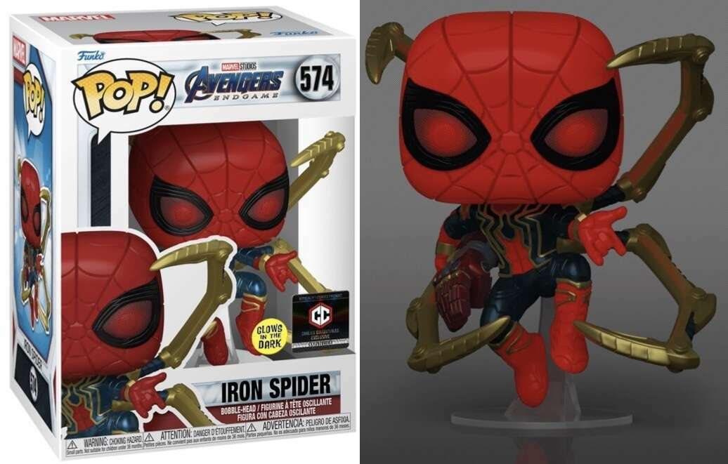 Funko Pop! Marvel - Avengers End Game: Iron Spider (with Nano Gauntlet) GITD [CHALICE EXCLUSIVE] #574