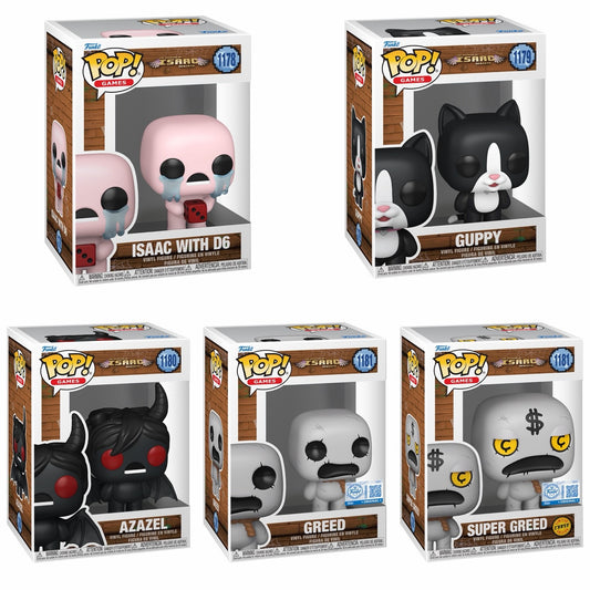 Funko Pop! Games: Binding Of Isaac - Isaac with D6 / Guppy / Azazel / Greed *PREORDER*