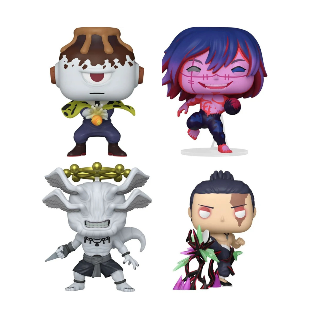 Funko Pop! Anime: Jujutsu Kaisen (Shibuya Incident) - Jogo / Mahito (Drill) / 6" Mahoraga / Aoi Todo (Kick)
