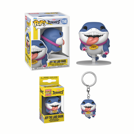Funko Pop! Games: Marvel Rivals - Jeff the Land Shark #1140 / Pocket Pop Keychain