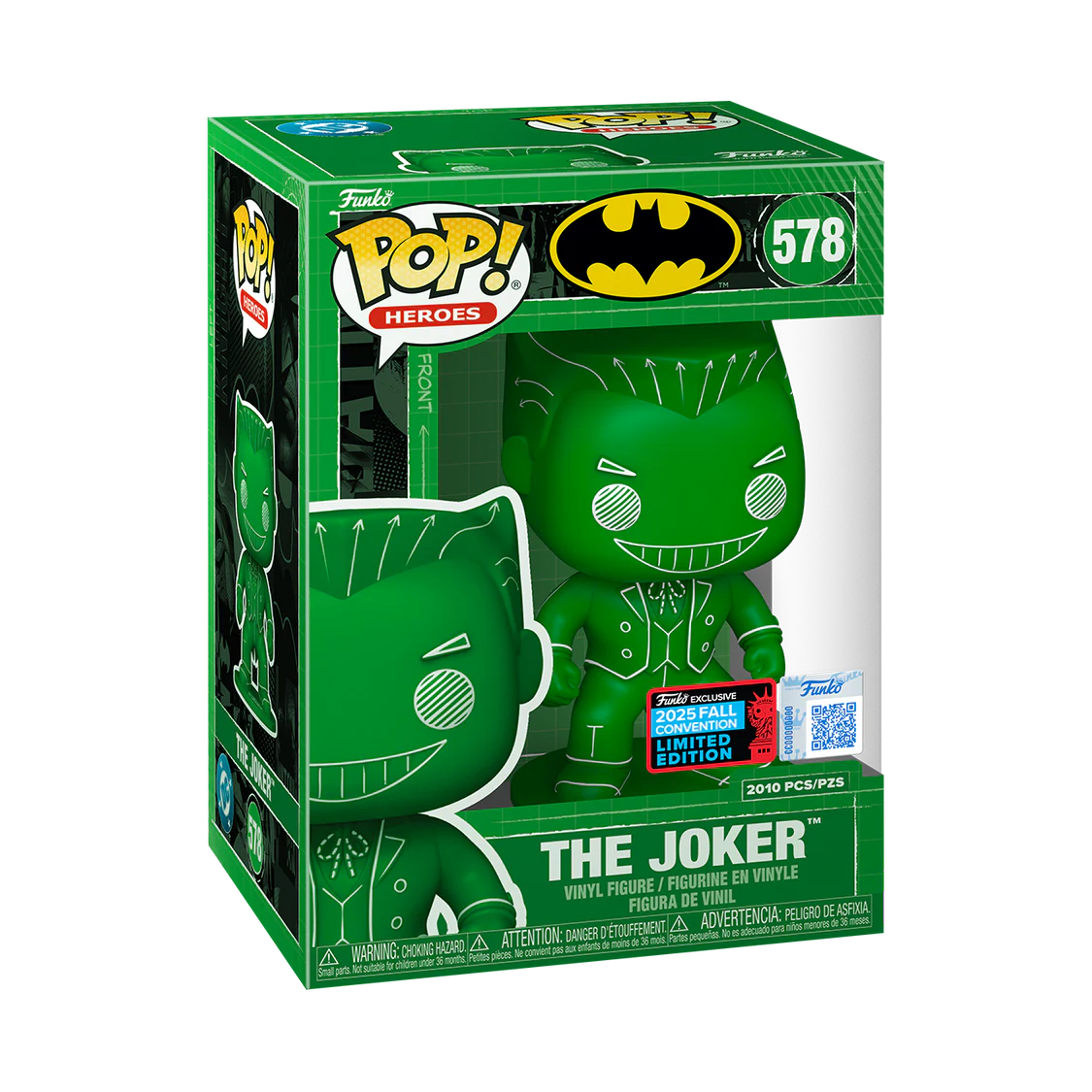 Funko Pop! Heroes: Batman - The Joker (Blueprint) #578 [Shared Convention Sticker 2025 NYCC - Limited Edition 2,010pcs] *PREORDER*