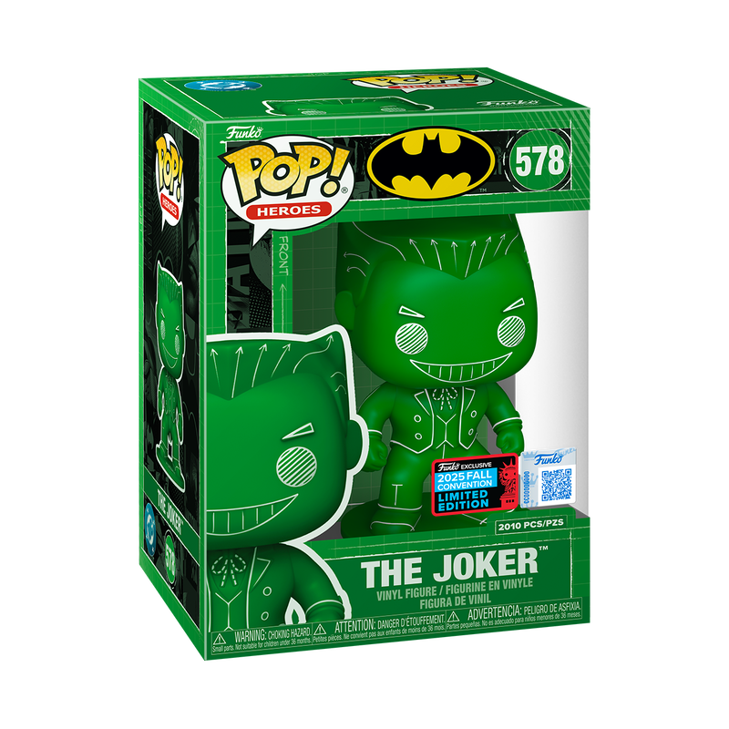 Funko Pop! Heroes: Batman - The Joker (Green Blueprint) #578 [Shared Convention Sticker 2025 NYCC - Limited Edition 2,010pcs]