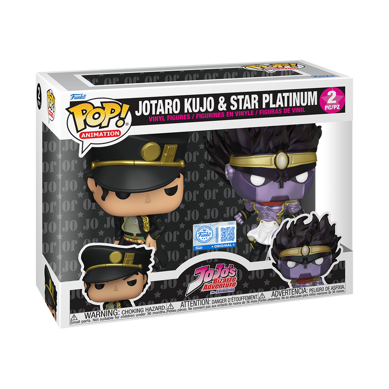 Funko Pop! Anime: Jojo's Bizarre Adventure - Dio & The World 2pk / Jotaro Kujo & Star Platinum 2pk *PREORDER*