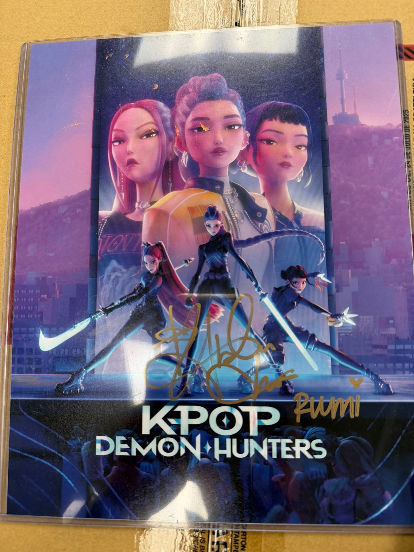 K-Pop Demon Hunters SIGNED Poster - Arden Cho [Voice Actor of Rumi]