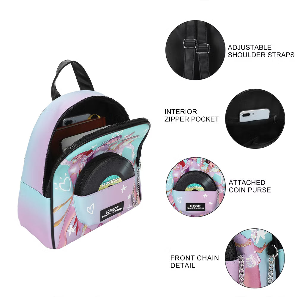 K-Pop Demon Hunters - HUNTR/X Iridescent Mini Backpack with Coin Purse
