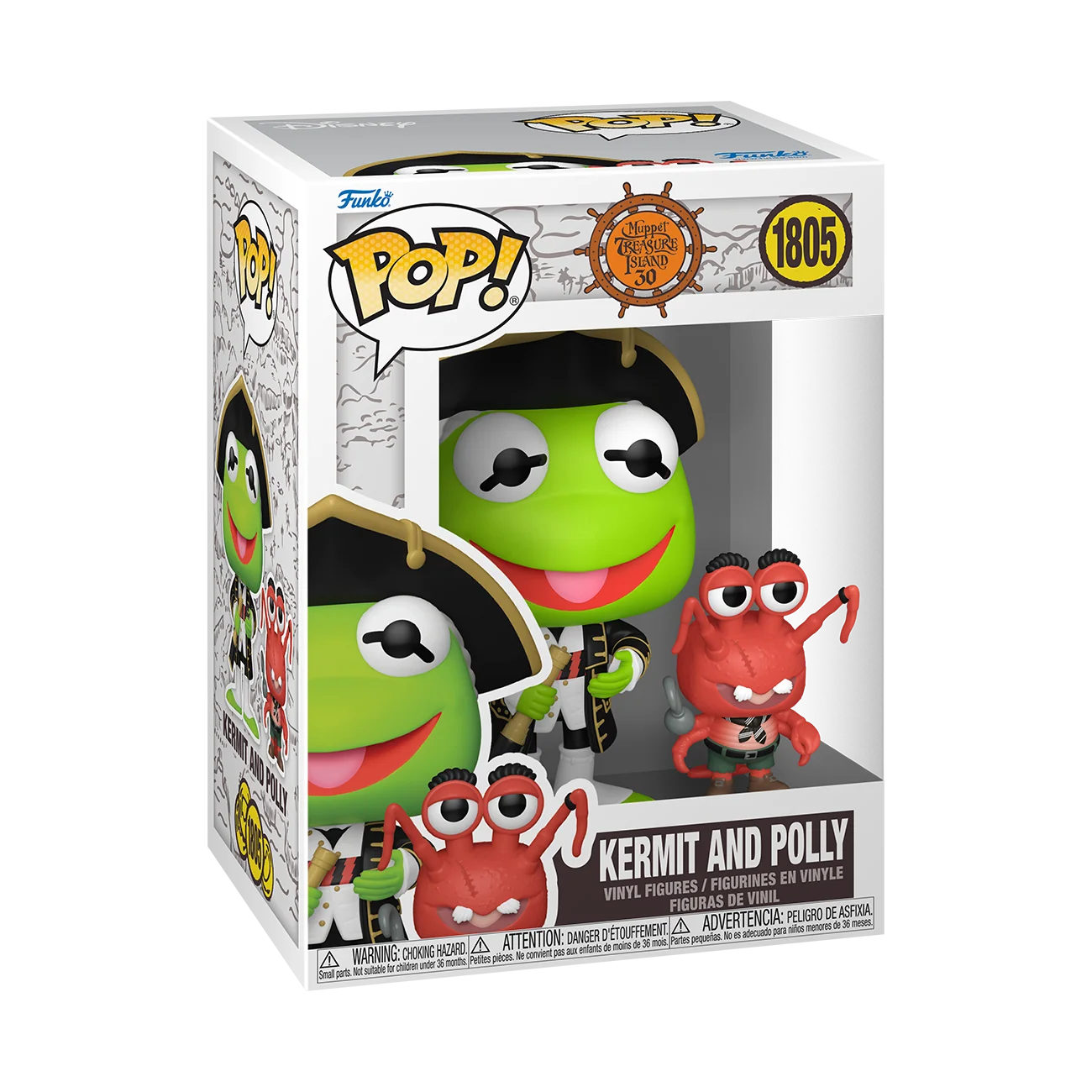 Funko Pop! The Muppets: Treasure Island - Miss Piggy / Kermit And Polly / Sam Eagle *PREORDER*
