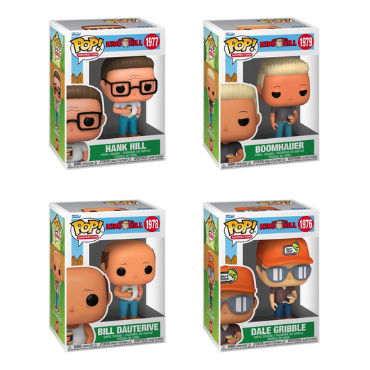 Funko Pop! Television: King Of The Hill - Hank Hill / Boomhauer / Dale Gribble / Bill Dauterive