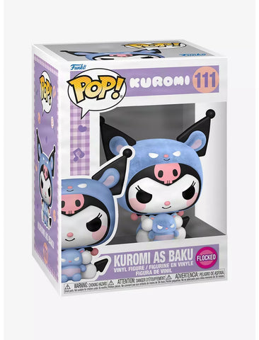 Funko Pop! Sanrio: Kuromi - Kuromi As Baku (Flocked) #111 [Hot Topic Exclusive] *PREORDER*