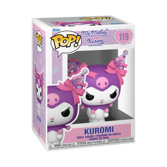 Funko Pop! Sanrio: Kuromi & My Melody (20th Anniversary) - Kuromi (Grumpy) #119 / My Melody #120 *PREORDER*