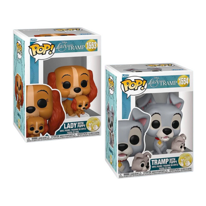 Funko Pop! Disney: Lady And The Tramp - Lady with Puppy #1553 / Tramp with Puppy #1554