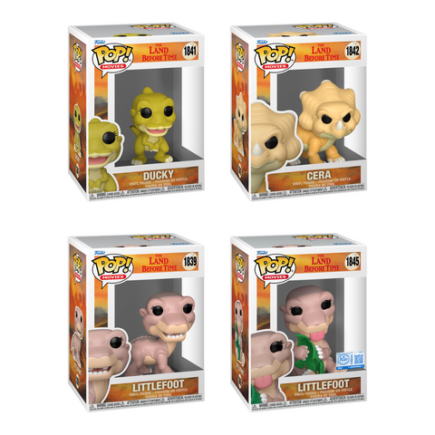 Funko Pop! Movies: The Land Before Time - Ducky / Cera / Littlefoot / Littlefoot with Treestar *PREORDER*