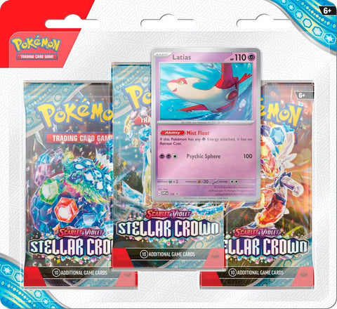 Pokemon TCG: Scarlet & Violet - Stellar Crown 3pc Blister Pack