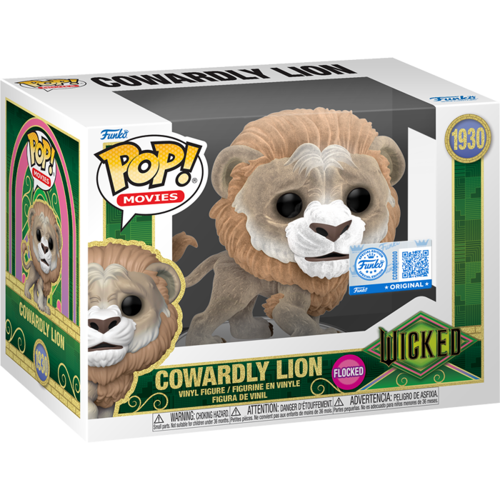 Funko Pop! Movies: Wicked - Elphaba with Grimmerie (Glitter) / Wicked Tin Man (Metallic) / Cowardly Lion (Flocked) *PREORDER*