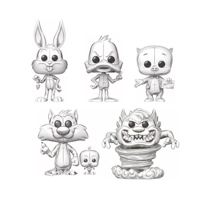 Funko Pop! Animation: Looney Tunes (Sketch) - Bugs Bunny / Daffy Duck / Porky Pig / Sylvester & Tweety / Tasmanian Devil *PREORDER*