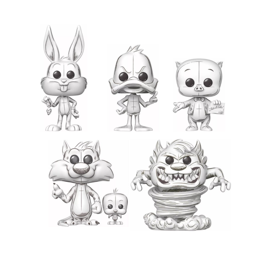 Funko Pop! Animation: Looney Tunes (Sketch) - Bugs Bunny / Daffy Duck / Porky Pig / Sylvester & Tweety / Tasmanian Devil *PREORDER*