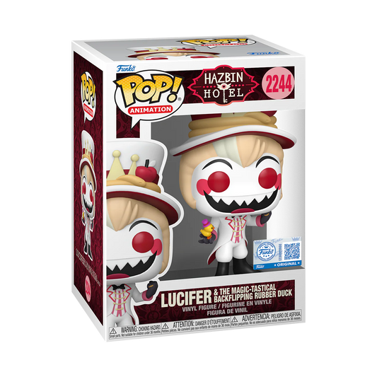 Funko Pop! Animation: Hazbin Hotel - Lucifer & The Magic-Tastical Backflipping Rubber Duck #2244 [Funko Special Edition - Hot Topic Exclusive] *PREORDER*