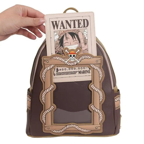 Loungefly: One Piece - Wanted Poster (Dead Or Alive) Monkey D. Luffy Mini Backpack [Entertainment Earth Exclusive]