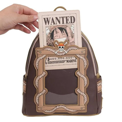 Loungefly: One Piece - Wanted Poster (Dead Or Alive) Monkey D. Luffy Mini Backpack [Entertainment Earth Exclusive]