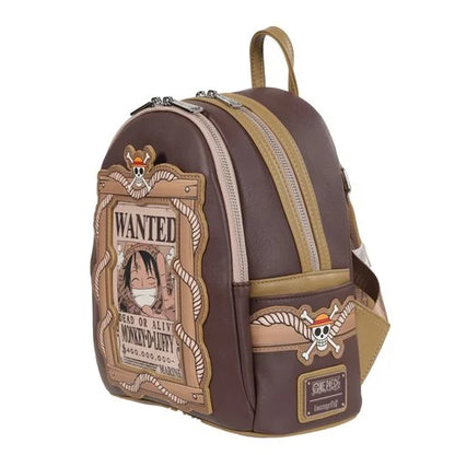 Loungefly: One Piece - Wanted Poster (Dead Or Alive) Monkey D. Luffy Mini Backpack [Entertainment Earth Exclusive]